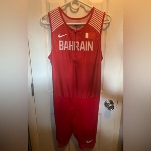 Nike Pro Elite Bahrain Speedsuit Olympic Track & Field Singlet 911647 Men Size L